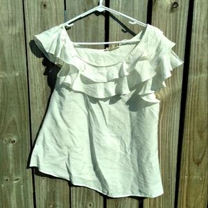 Medium White Linen Entro Blouse